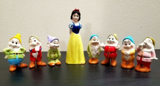 Disney Snow White And The 7 Dwarfs Ceramic Porcelain Figurines