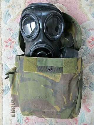 British Army S10 Gas Mask (size 1),  Lenses,  Filter And Good Haversack