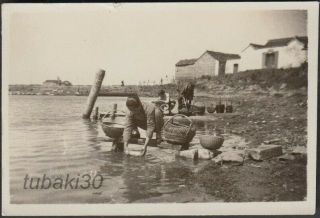 14 China Jiangsu Yangzhou 揚州 1939 Photo Washing In Creek