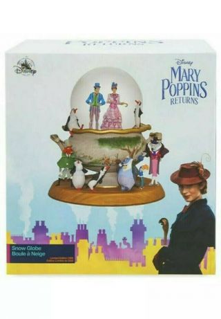 Disney Store Mary Poppins Returns Movie Snow Globe Collector Limited Edition Nib