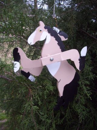 Buckskin And White Paint Horse Mini Whirligigs Whirligig Windmill Yard Art