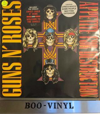 Guns N Roses Vinyl Album Appetite For Destruction 1987 Ex Con