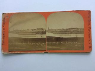 Stereoview Card Portsmouth Nh C 1880
