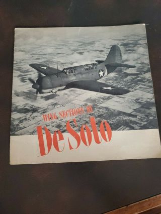 Rare 1940s Aitplane Wing Sections By Desoto Chrysler - Wwii Booklet