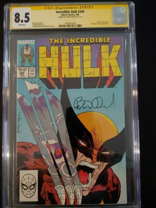 The Incredible Hulk 340 Cgc 8.  5 Signed By Peter David