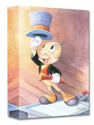 Disney Fine Art Pinocchio Jiminy Cricket “A Well Dressed Conscience” Canvas 2