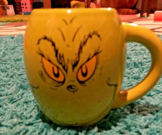 Dr Seuss Coffee Mug How The Grinch Stole Christmas Green Cup Merry Grinchmas