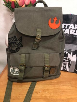 Disneyland Star Wars Galaxy ' s Edge Resistance Outpost Canvas Backpack LIMITED 3