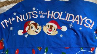 Disney Epcot Nuts About Festival Of The Holidays Chip Dale Anysize Spirit Jersey