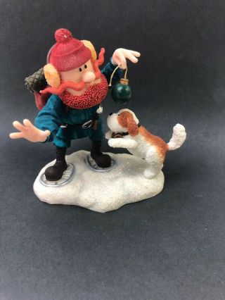 Enesco Rudolph And The Island Of Misfit Toys Yukon Cornelius With Dog 557552