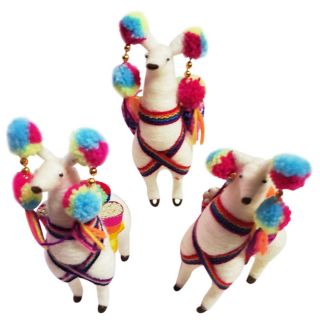 Cute Llama Alpaca Animal Rainbow Purple Peruvian Decor Collectible Toy Figure