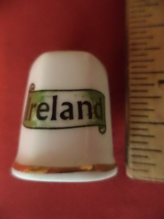 Vintage Ireland Shamrock Thimble Fine Bone China Made In Galway