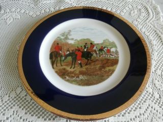 Vintage The Huntsman Hunting Scene W/horses,  Dogs & Riders 10 - 1/4 " Plate