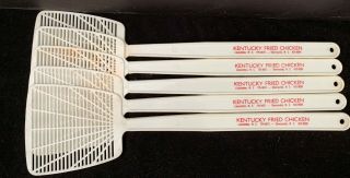 5 Vintage Kentucky Fried Chicken Adv.  Fly Swatters Lincolnton,  Cherryville,  Nc