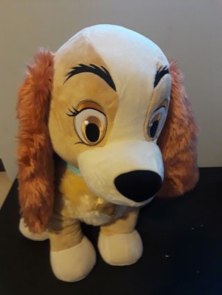 Disney Store Lady Dog Plush Stuffed Animal Exclusive Jumbo Big 21 " Tall Sitting