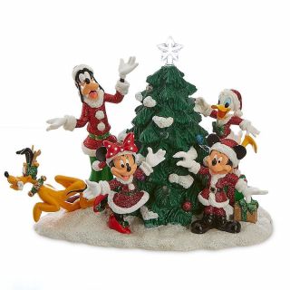 Disney Santa Mickey Mouse And Friends Light - Up Tree Figure