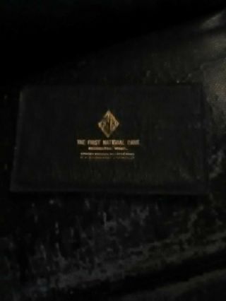 Old Leather The First National Bank Bremerton Wash Washington Check Book Holder