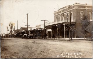 Anderson Ca Street View Bank Burbank Co Carl Munter 1914 Postcard F62