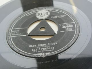 Elvis Presley 1958 Rca Tri Centre Pressing Blue Suede Shoes Hound Dog