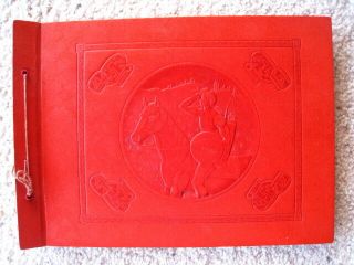 Fabulous N.  A.  Warrior Scrap Book Red Western Photo Album Cover Vintage