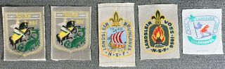 5 Vintage Norsk Speidergutt - Forbund Norwegian Norway Boy Scouts Patches 1956 - 68