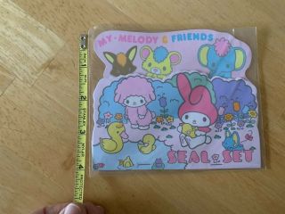 Rare Vintage Sanrio 1976 My Melody And Friends Seal/sticker Set
