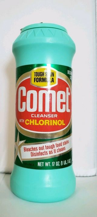 Vintage Comet Cleaner Plastic Green Comet Cleanser Cleaner 17oz Nos