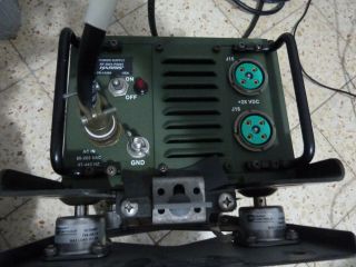 Military Harris Radio Ac Power Supply Rf - 5051 Ps - 001 With Vehicular Shock Mount