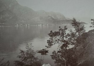 1880/90 Victorian Large Format Photo Italy Lago Di Como Cadenabbia Giacomo Brogi
