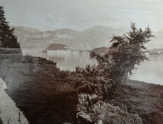 C1880/90 Victorian Large Format Photo Italy Lago Di Como Bellagio Giacomo Brogi