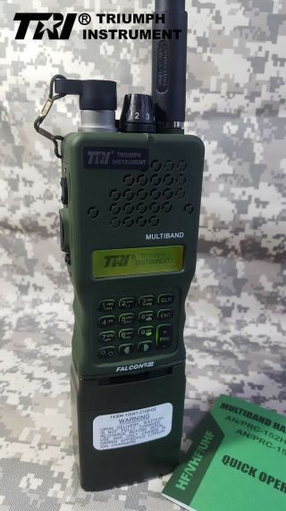 TRI AN/PRC - 152 Multiband Handheld MBITR Radio Aluminum Shell Walkie Talkie 8.  4V 2