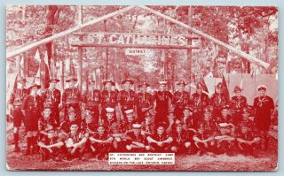 Postcard Canada St Catharines District Boy Scout 8th World Jamboree Ontario T2