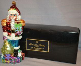 Christopher Radko St Cracker Claus Limited Edition Santa Ornament 10 "