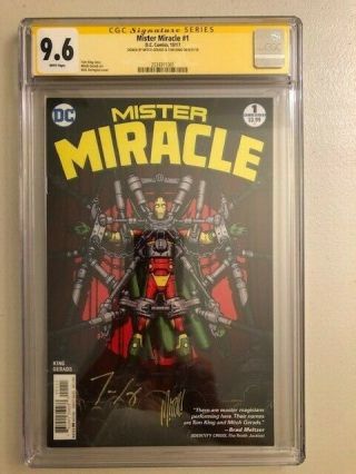 Mister Miracle 1 Cgc 9.  6 White Pages Signed By Tom King And Mitch Gerads