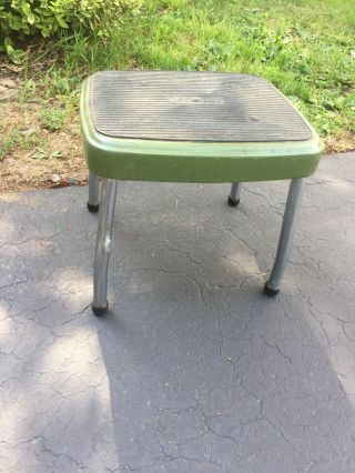Vintage Cosco Step Stool Olive Green And Black Stool