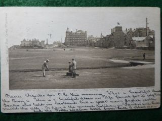 Fife.  Golf At St Andrews.  Driving To 18th.  James Patrick.  1904 Undivided Back.