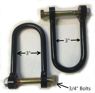 (2) 3”x9”x3/4” Airlift Bumper Clevis Shackle Military Humvee M1043a2 M1045a2 A2