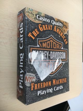 Casino Vegas Harley Davidson Motorcycle Playing Cards Deck Freedom Machine