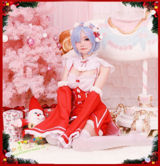 Re:zero Kara Hajimeru Isekai Seikatsu Ram Rem Christmas Dress Cosplay Costume