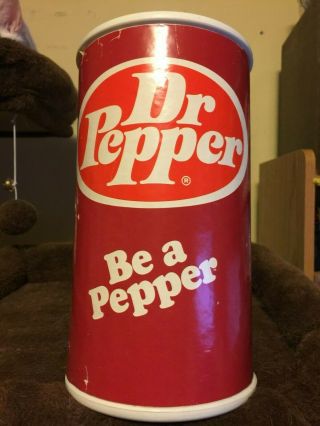 Vintage 70s / 80s Large Doctor Dr.  Pepper Soda Can Coin Bank
