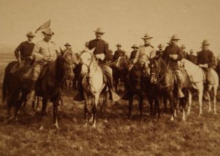 Photo Stereoview of Col.  Roosevelt and Officers of Rough Riders 2