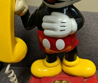 VINTAGE 1970s Mickey Mouse Landline Rotary Phone 3