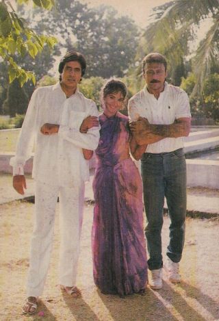 Bollywood Postcard Pair Amitabh - Amrita - Jackie India