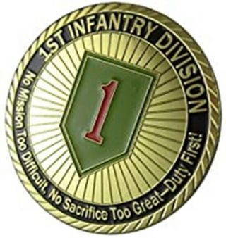 U.  S.  Army 1st Infantry Division " The Big Red One " Challenge Coin