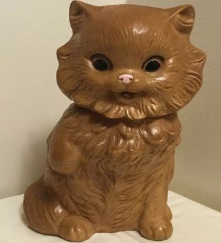 Vintage 1963 Twin Winton Marked Kitty Cat Ceramic Cookie Jar