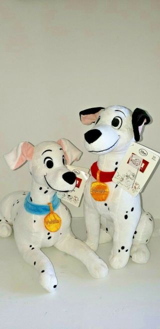 Rare Nwt Vintage Disney Store Stuffed Animals 101 Dalmatians Pongo And Perdita