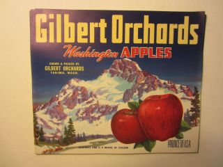 Of 50 Old Vintage - Gilbert Orchards - Apple Labels - Wash.