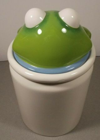 Muppets Kermit The Frog Ceramic Cookie Jar Disney Canister 9 
