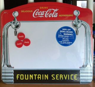 2003 Coca - Cola Fountain Service Dry Erase Memo Board Magnet Delicious