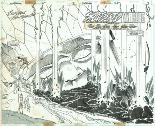 Superman 135 Pgs 2 & 3 Art - Signed By Ron Frenz